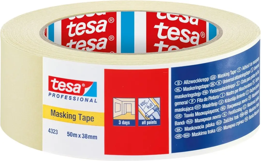 Tesa Standard 04323-00043-00 Schilderstape - 50m x 38mm - Beige