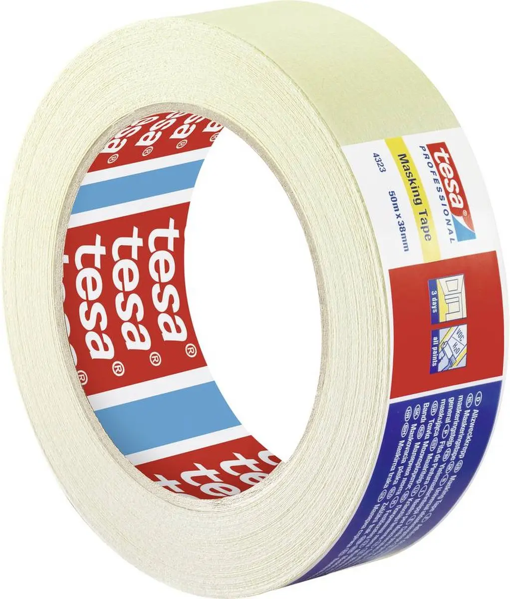 Tesa Standard 04323-00043-00 Schilderstape - 50m x 38mm - Beige