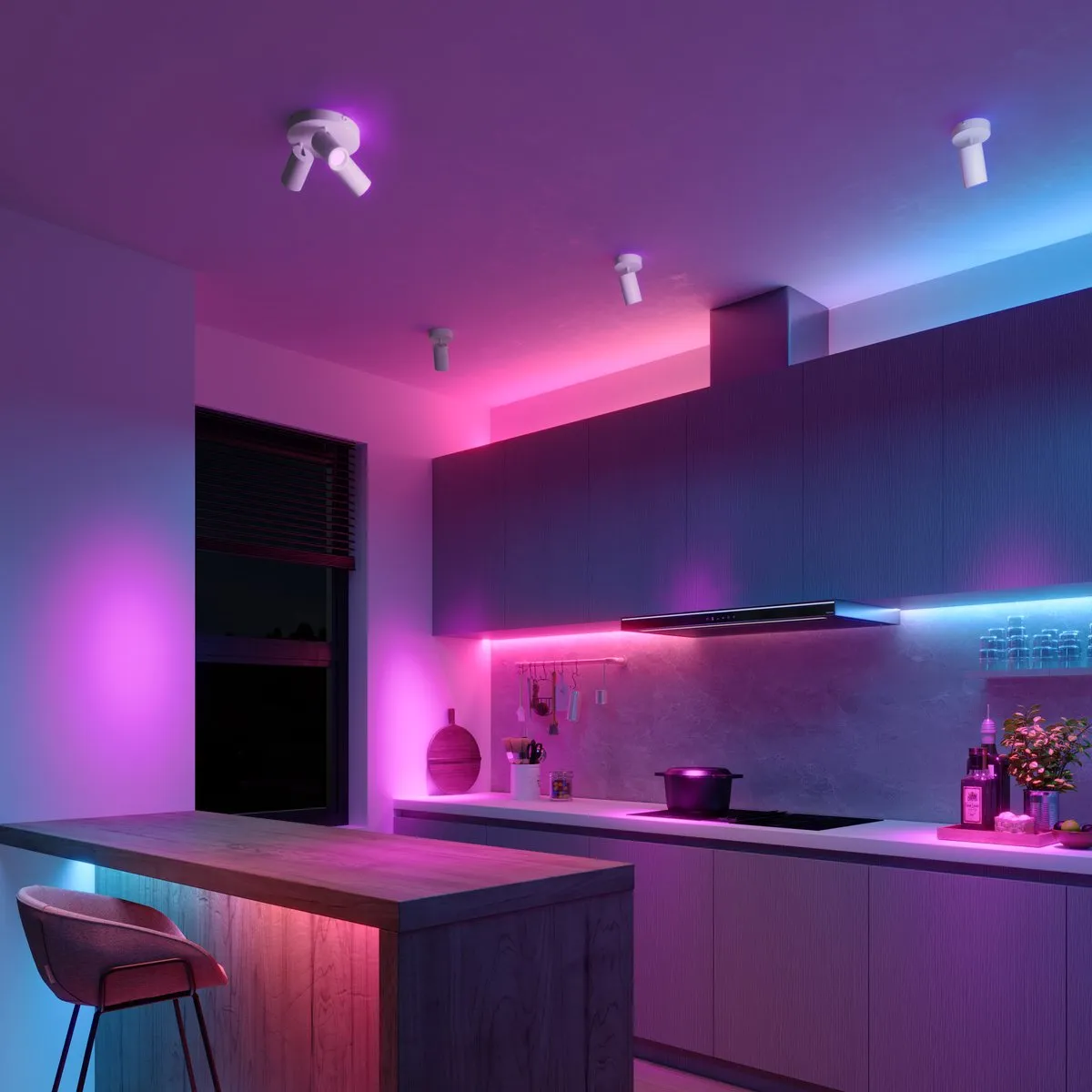 Calex Smart Plafondlamp 3-Lichts RGBW - 20cm Wit