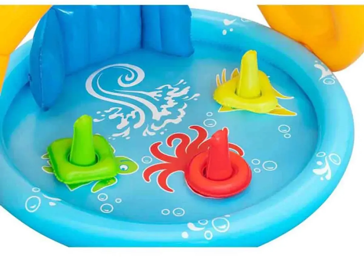 Bestway Lil' Seashapes Kinderbadje 112x89cm - Geel - 52568 - afbeelding 4 van 6