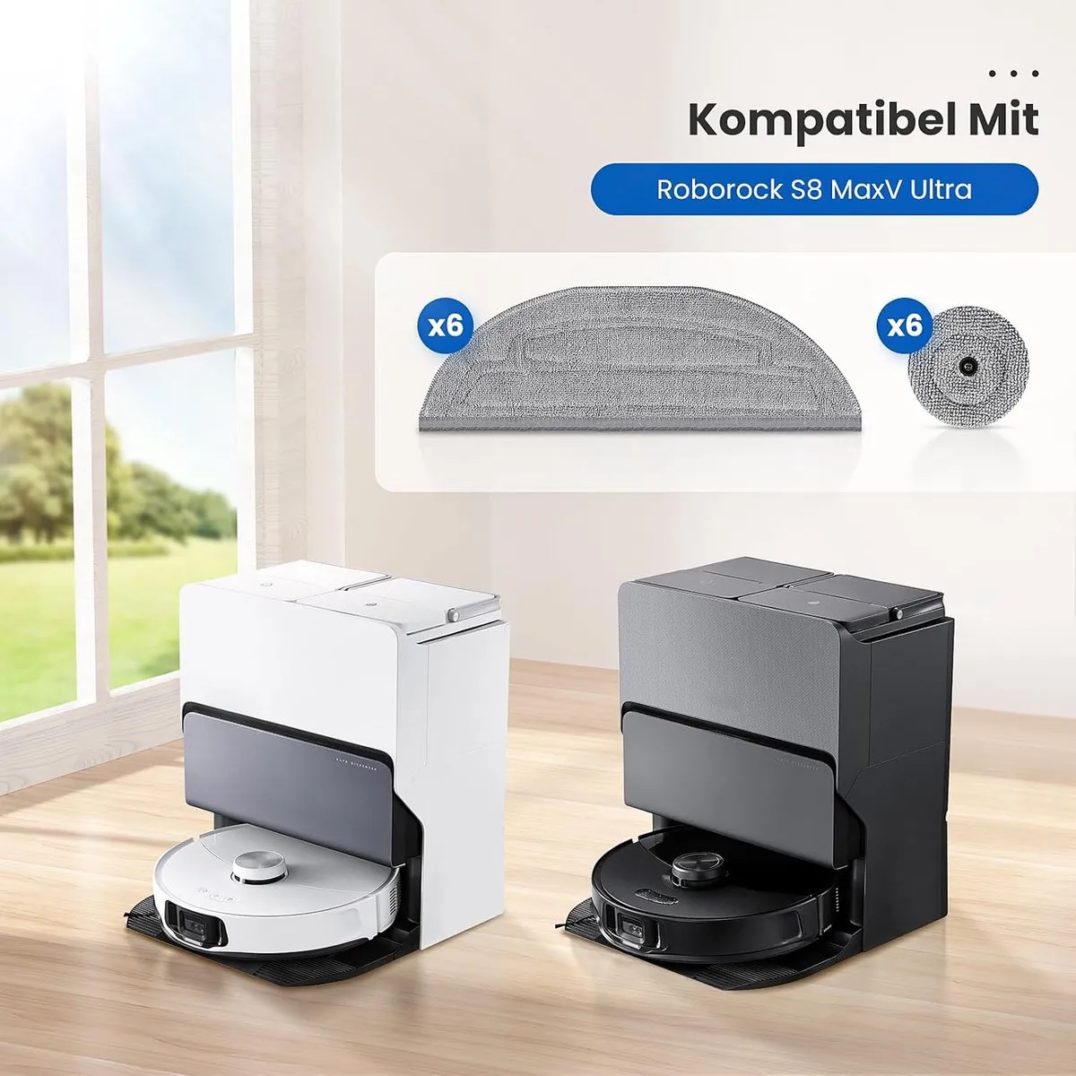 Roborock S8 MaxV Ultra Dweildoeken - 12 Stuks - Zilver - afbeelding 6 van 6