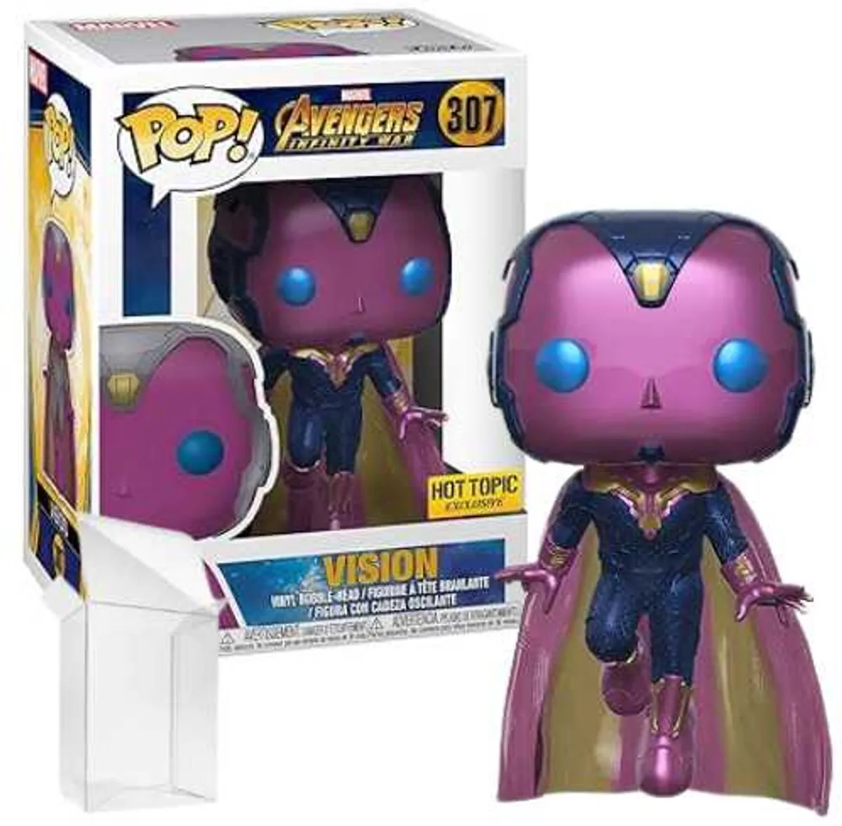 Funko Pop! Marvel Avengers Infinity War Vision #307 - Hot Topic Exclusief