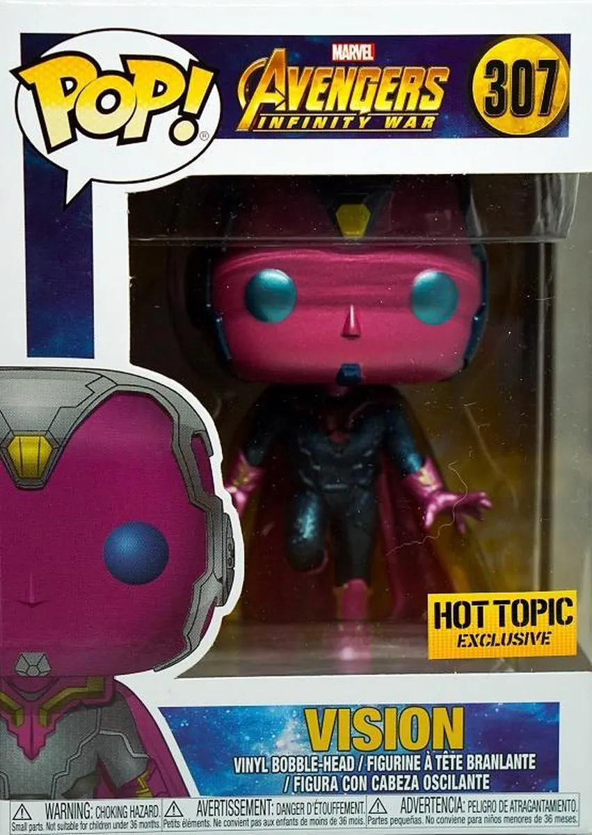 Funko Pop! Marvel Avengers Infinity War Vision #307 - Hot Topic Exclusief