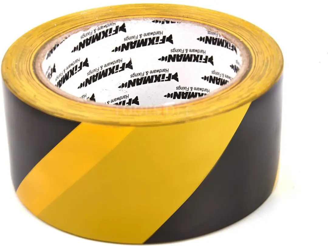 Silverline Veiligheidstape 50mm x 33m - Zwart/Geel