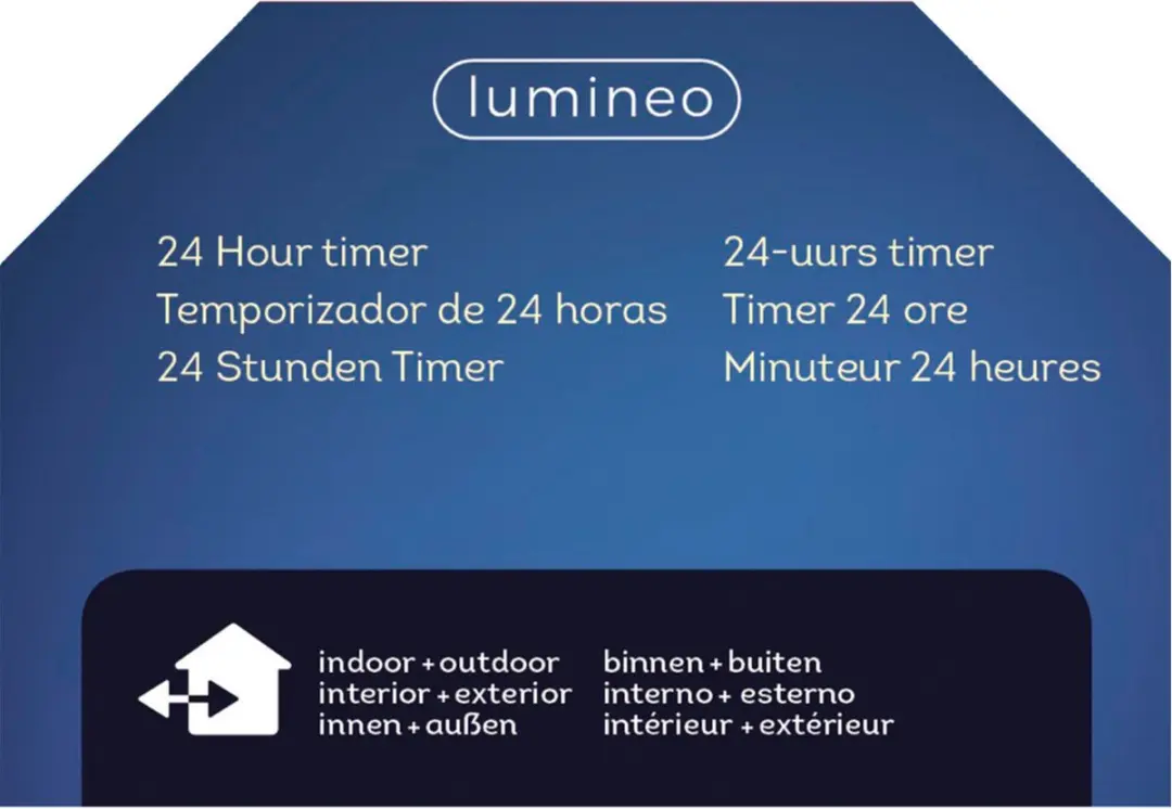 Lumineo Tijdschakelaar 24-uurs Programmeerbaar - Wit