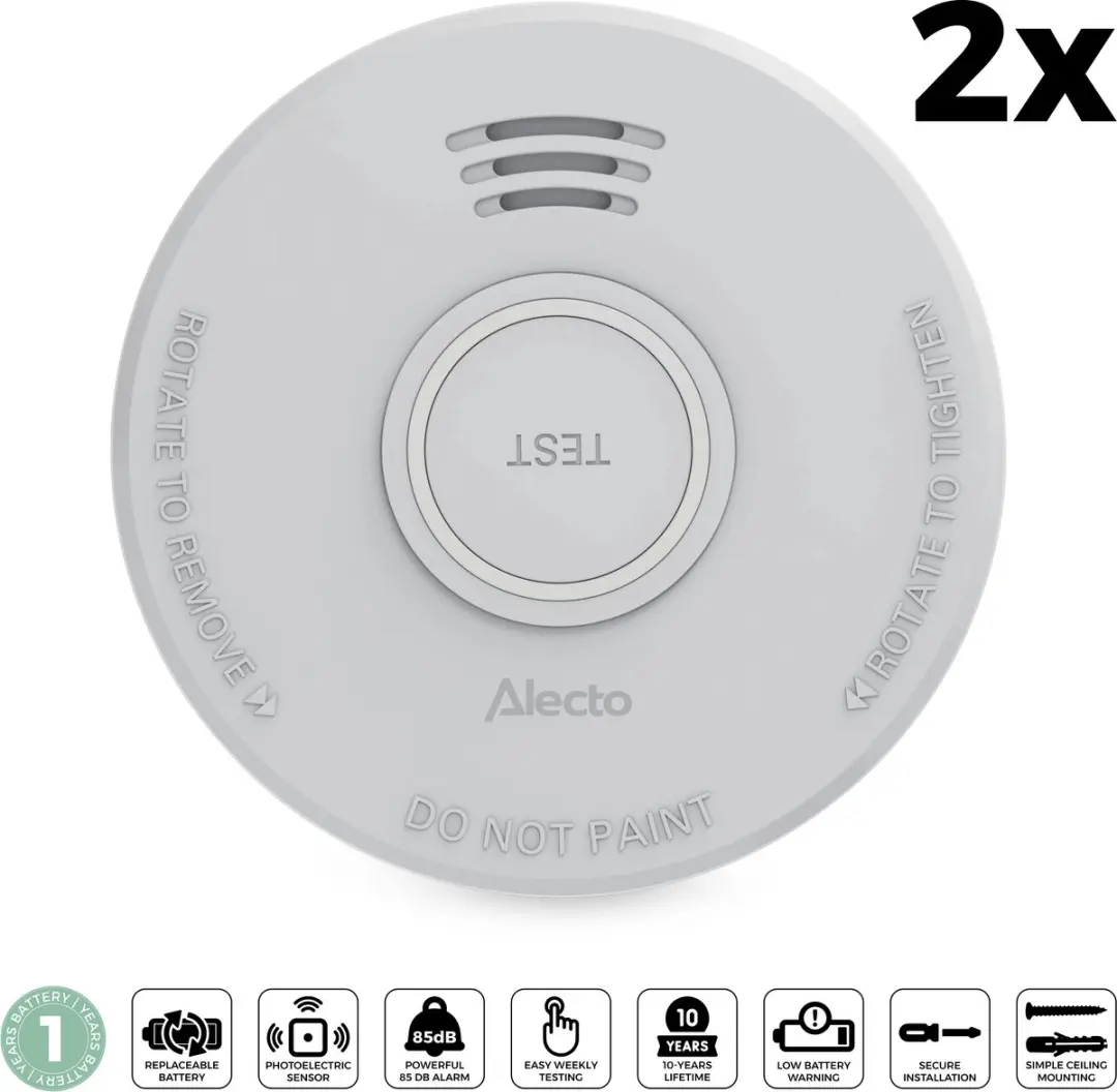 Alecto SD110 Rookmelder - Wit - afbeelding 6 van 6