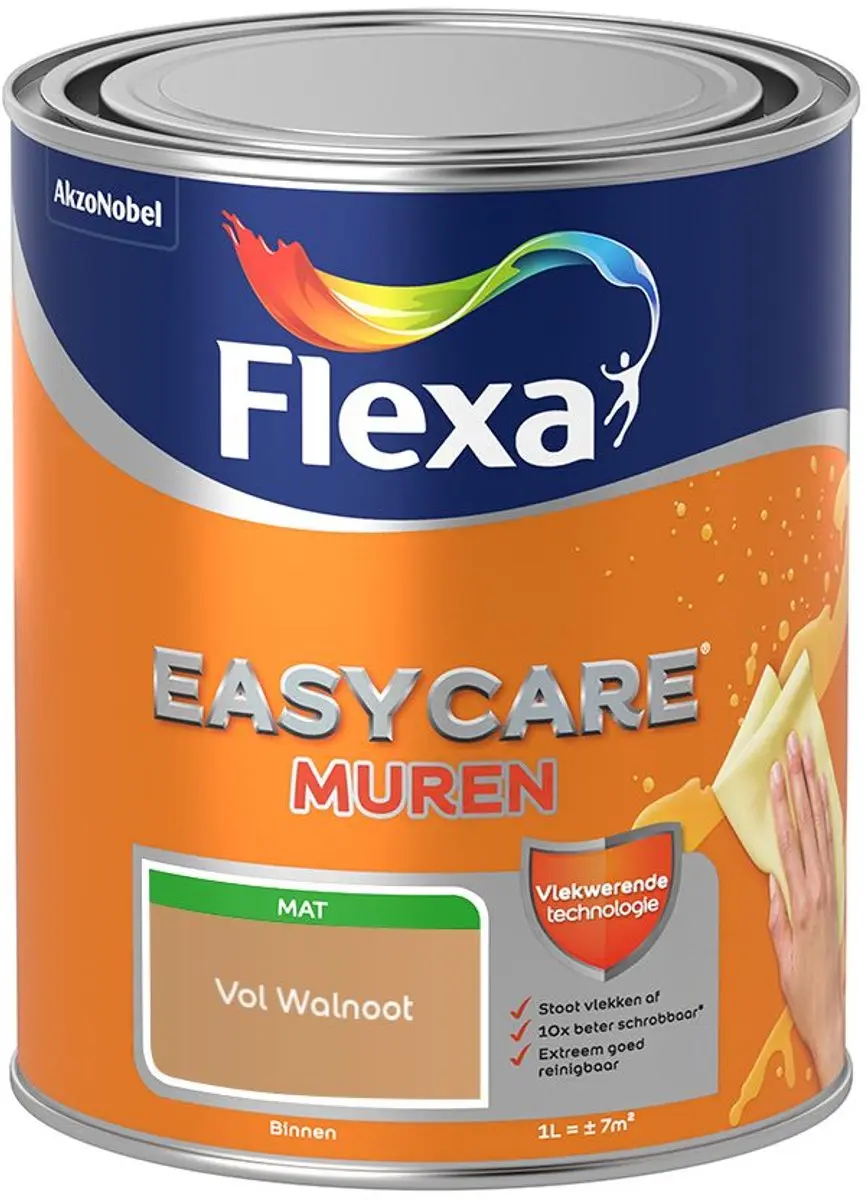 Flexa Easycare Murenverf Vol Walnoot