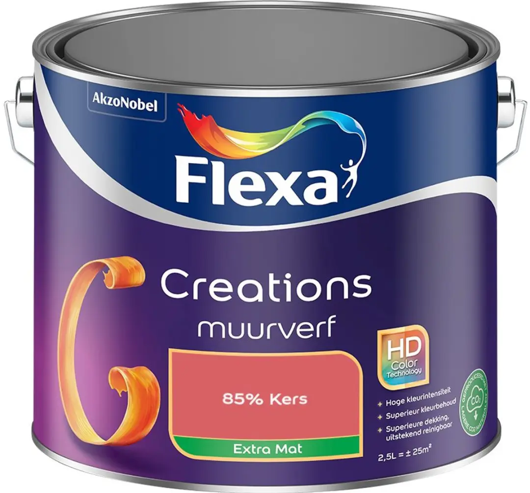Flexa Creations Muurverf Extra Mat 85% Kers - 2,5L