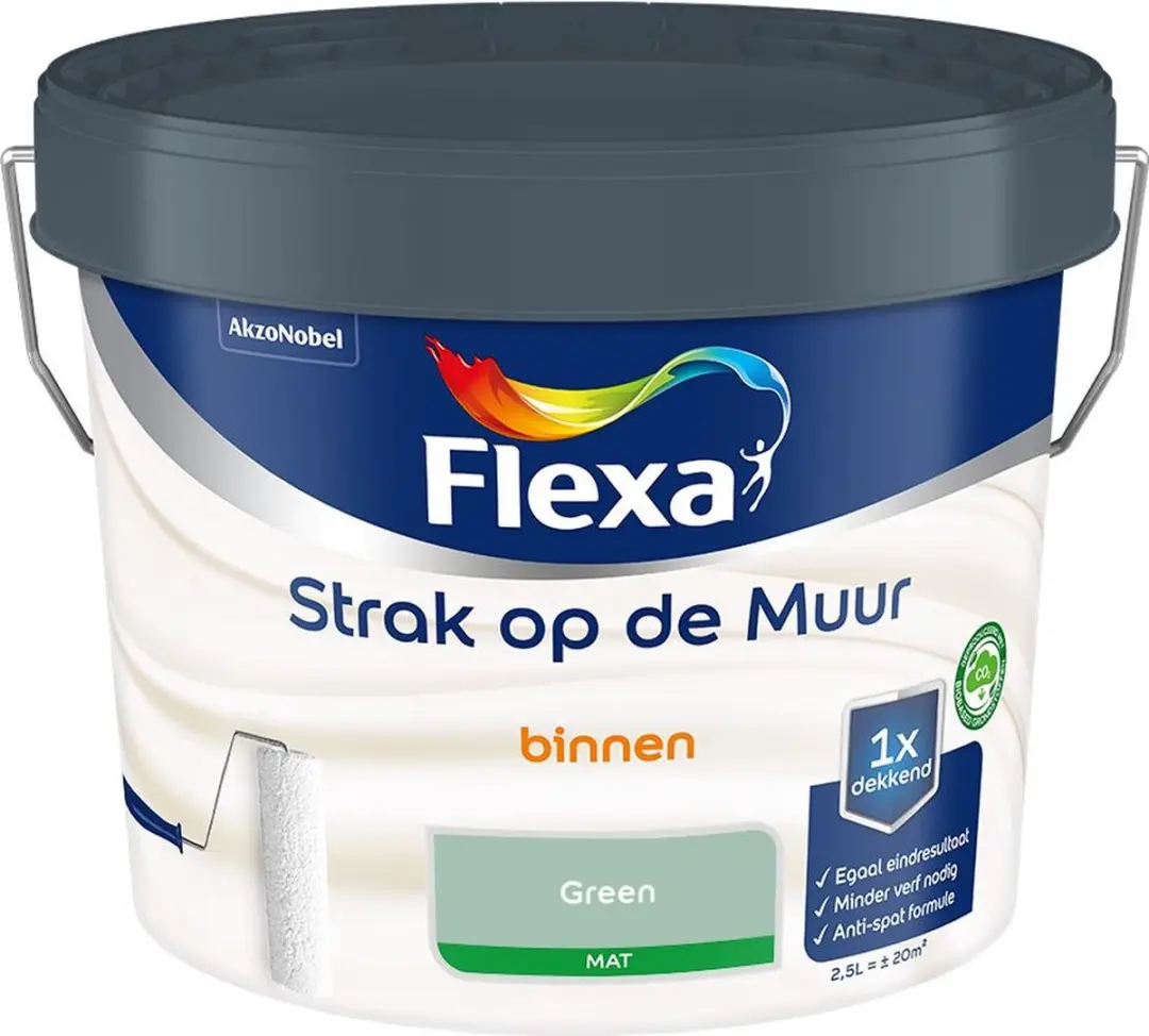 Flexa Strak Op De Muur Binnenmat Green Mengverf 2,5L