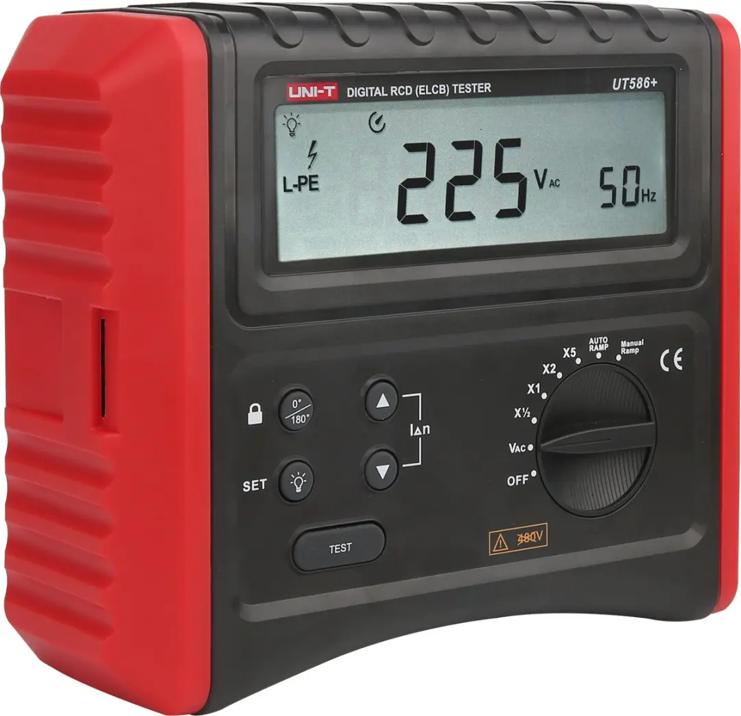UNI-T UT586+ Aardlekschakelaar Tester - Rood/Zwart