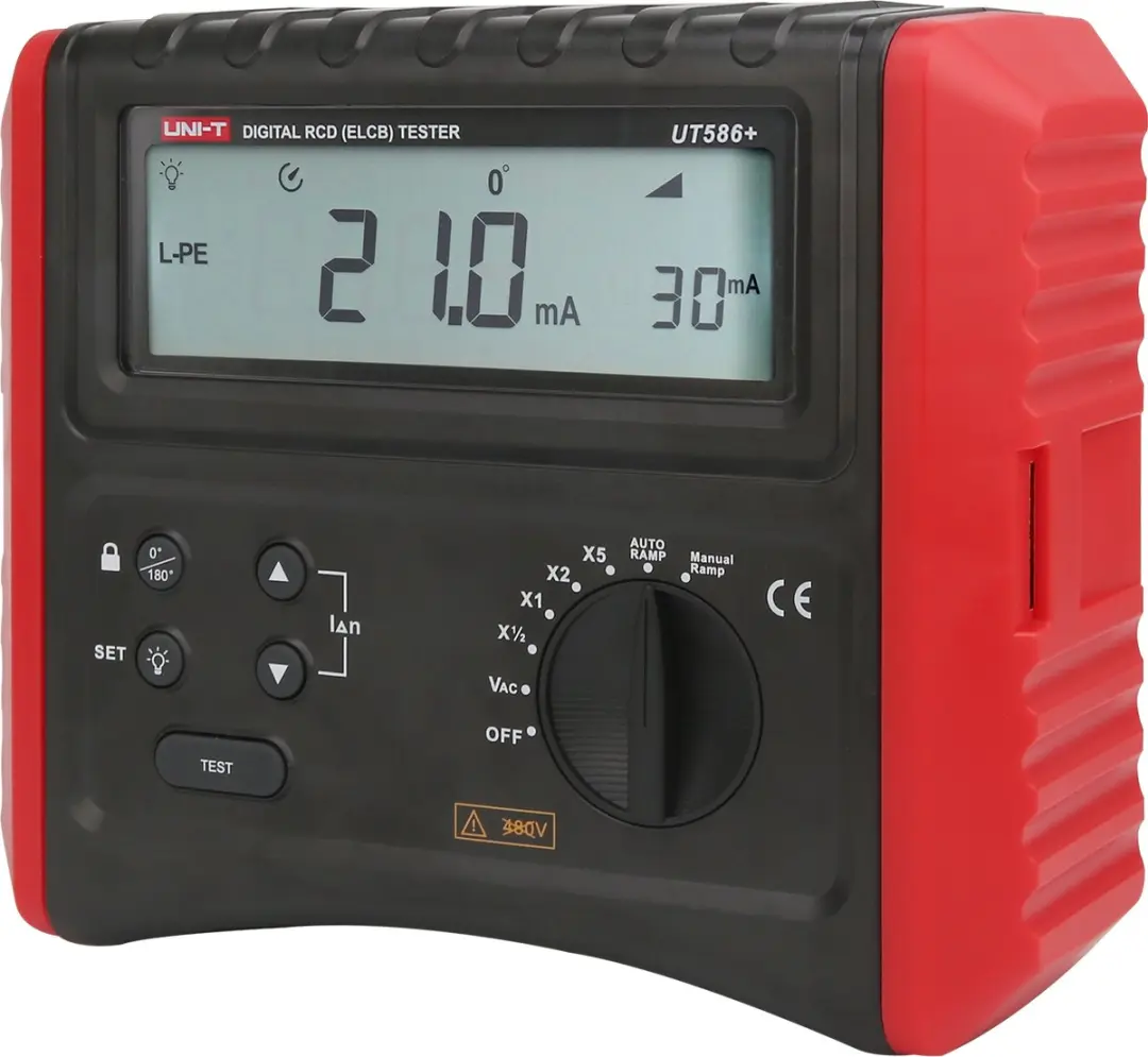 UNI-T UT586+ Aardlekschakelaar Tester - Rood/Zwart
