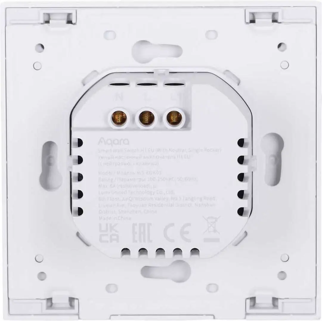 Aqara Smart Wall Switch H1 WS-EUK03 - Zigbee 3.0 - Nuldraad - Wit