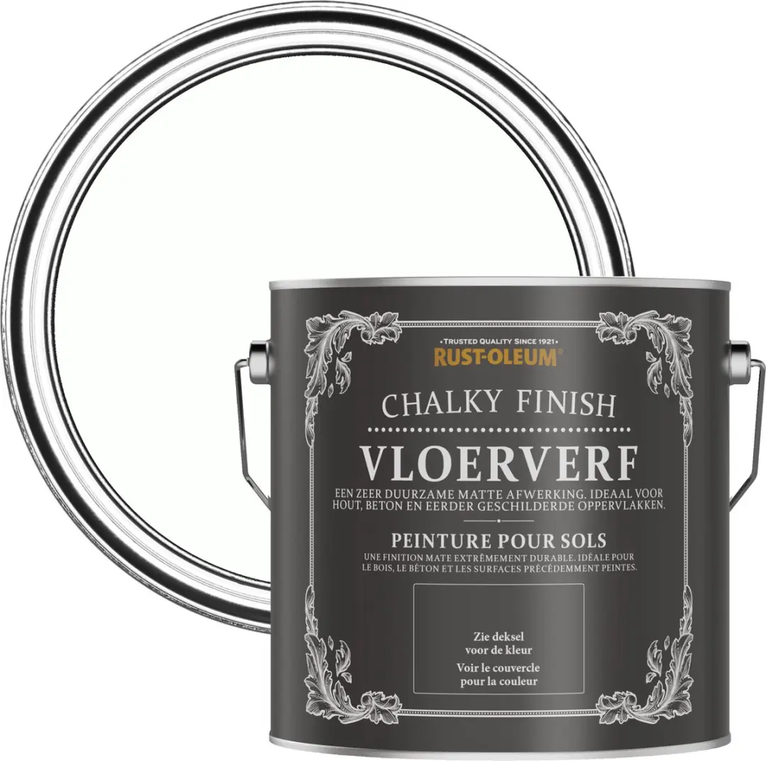 Rust-Oleum Krijtwit Vloerverf 2,5L