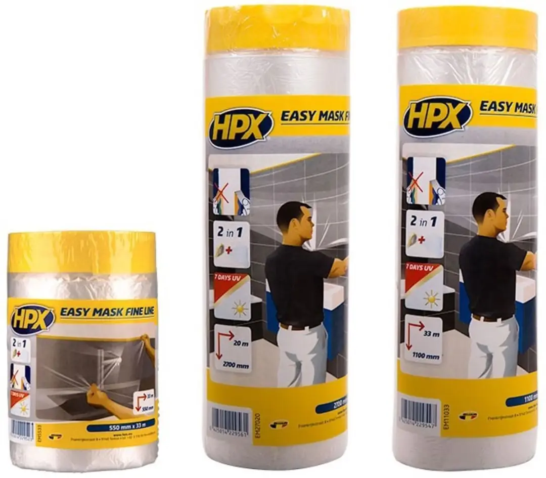 HPX Easy Mask Afdekfolie 2,70m x 20m - Transparant