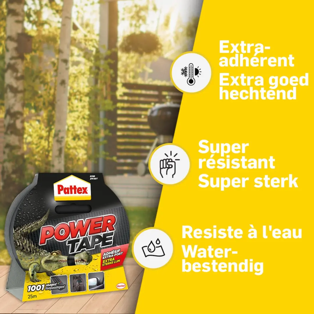 Pattex Power Tape 25m Duct Tape - Zwart