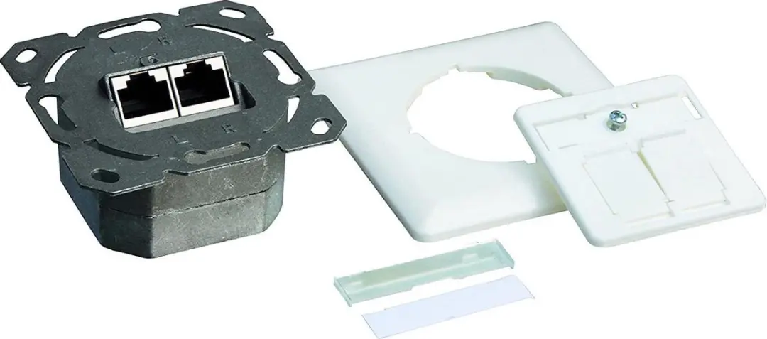 Logilink RJ45 Cat.6 Inbouw Aansluitdoos - 2x Wit