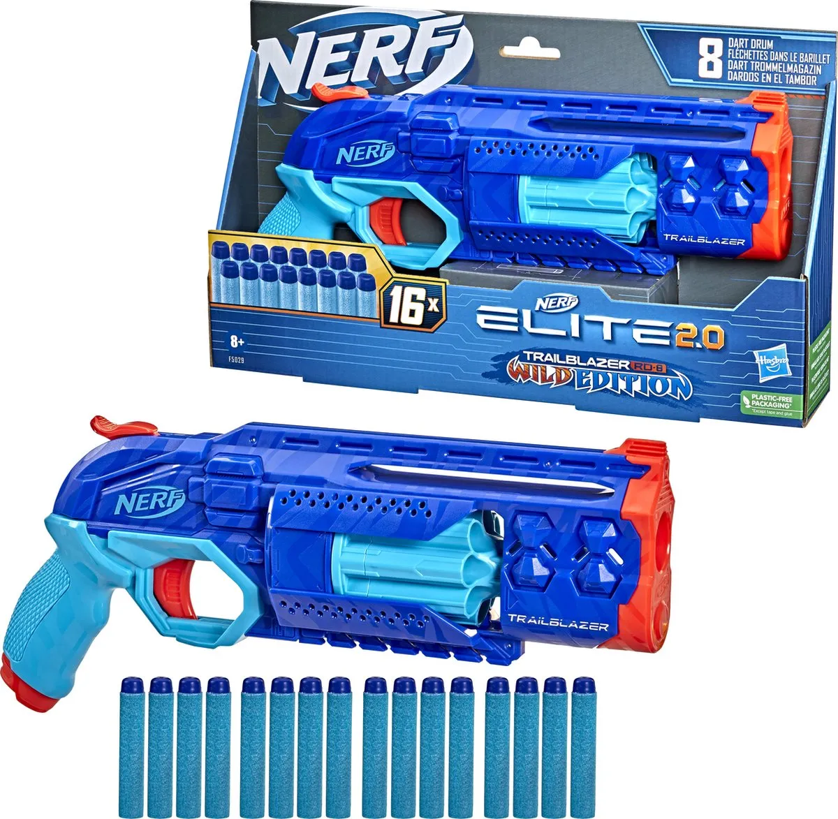 Nerf Elite 2.0 Trailblazer RD-8 Blauw