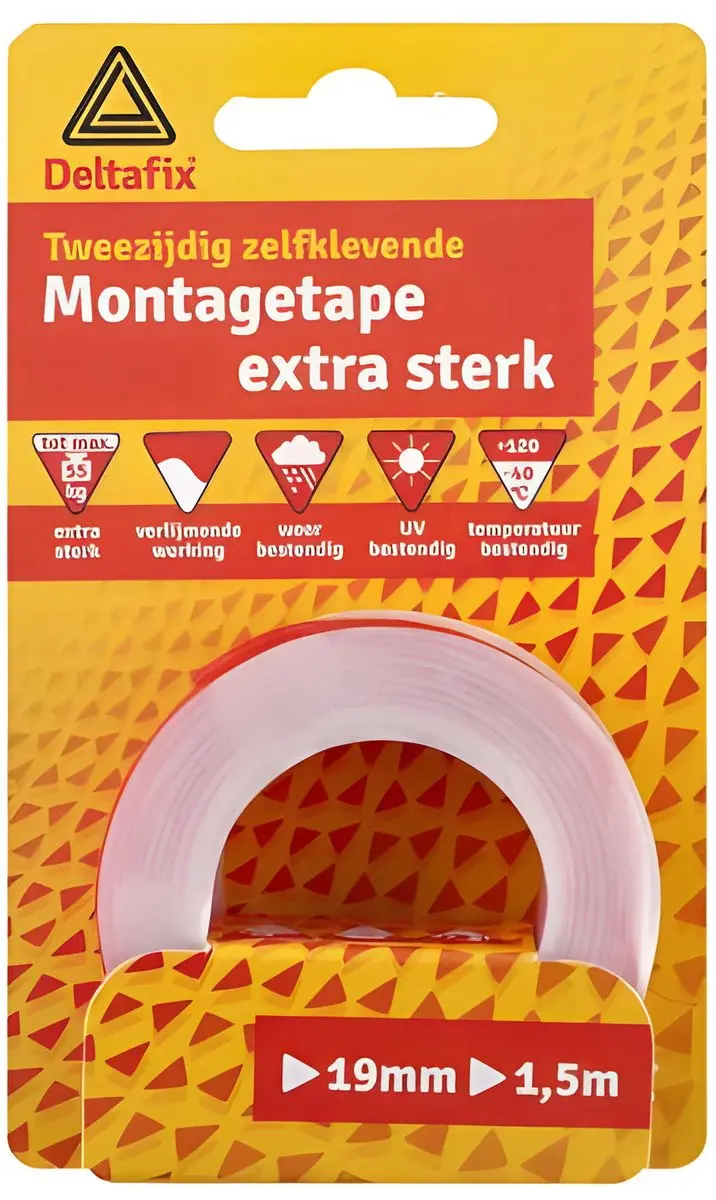 Deltafix Montagetape 19mm x 1,5m Transparant