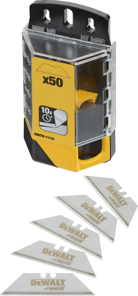 DeWalt Carbide Reserveermesjes 50 Stuks