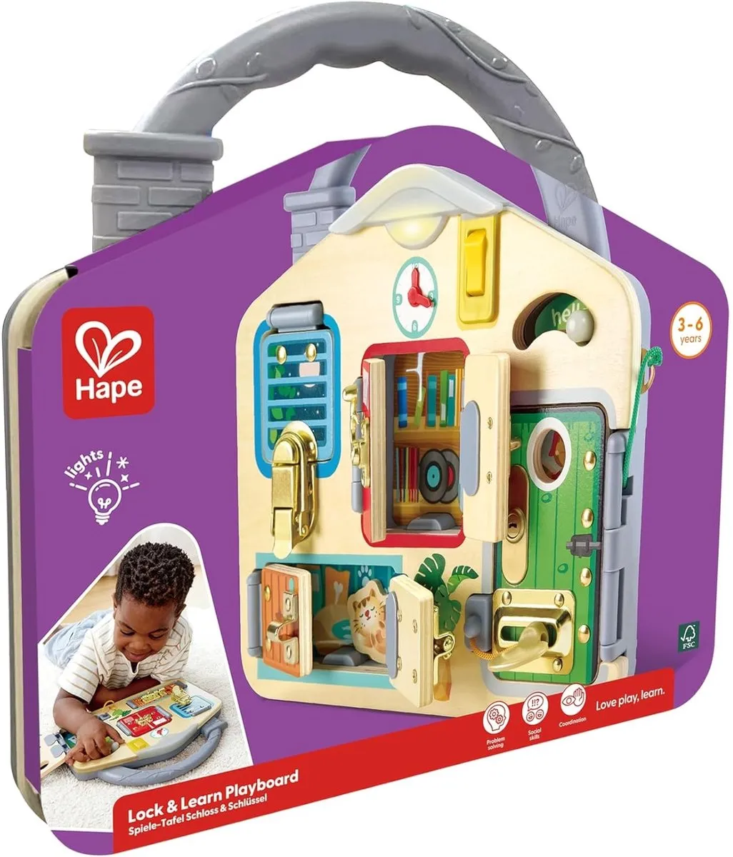 Hape Lock & Learn Speelbord - Multicolor