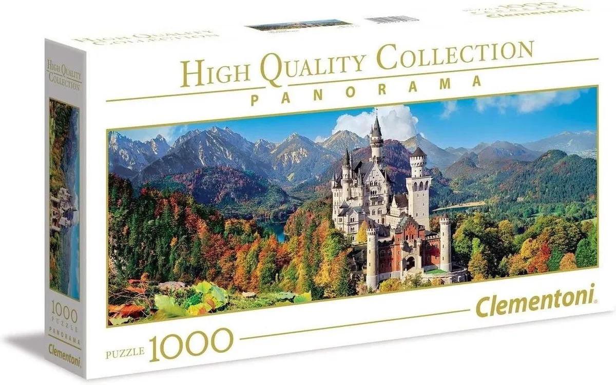 Clementoni Panorama Neuschwanstein Puzzel 1000 Stuks