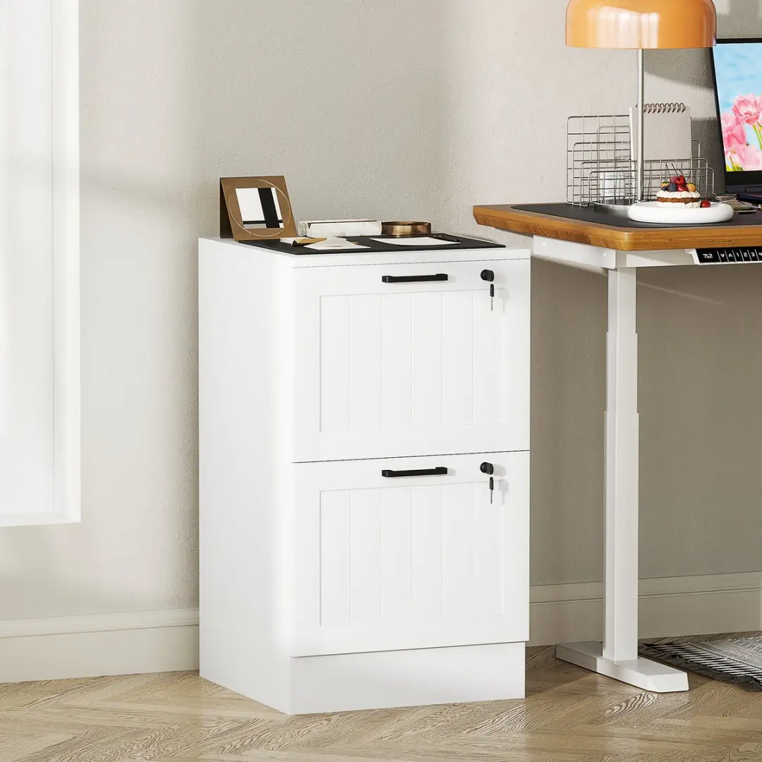 Homcom Archiefkast MDF 40x40x71cm Wit - afbeelding 6 van 6
