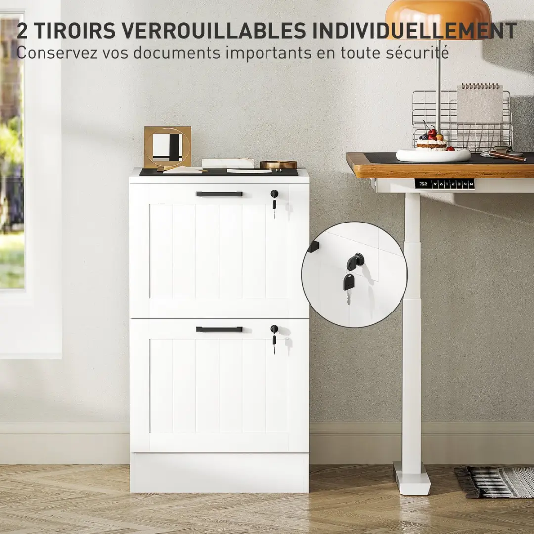 Homcom Archiefkast MDF 40x40x71cm Wit