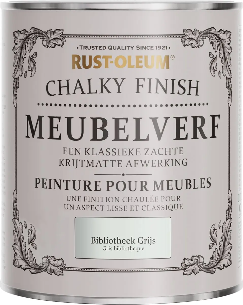 Rust-Oleum Bibliotheek Grijs Meubelverf 750ml