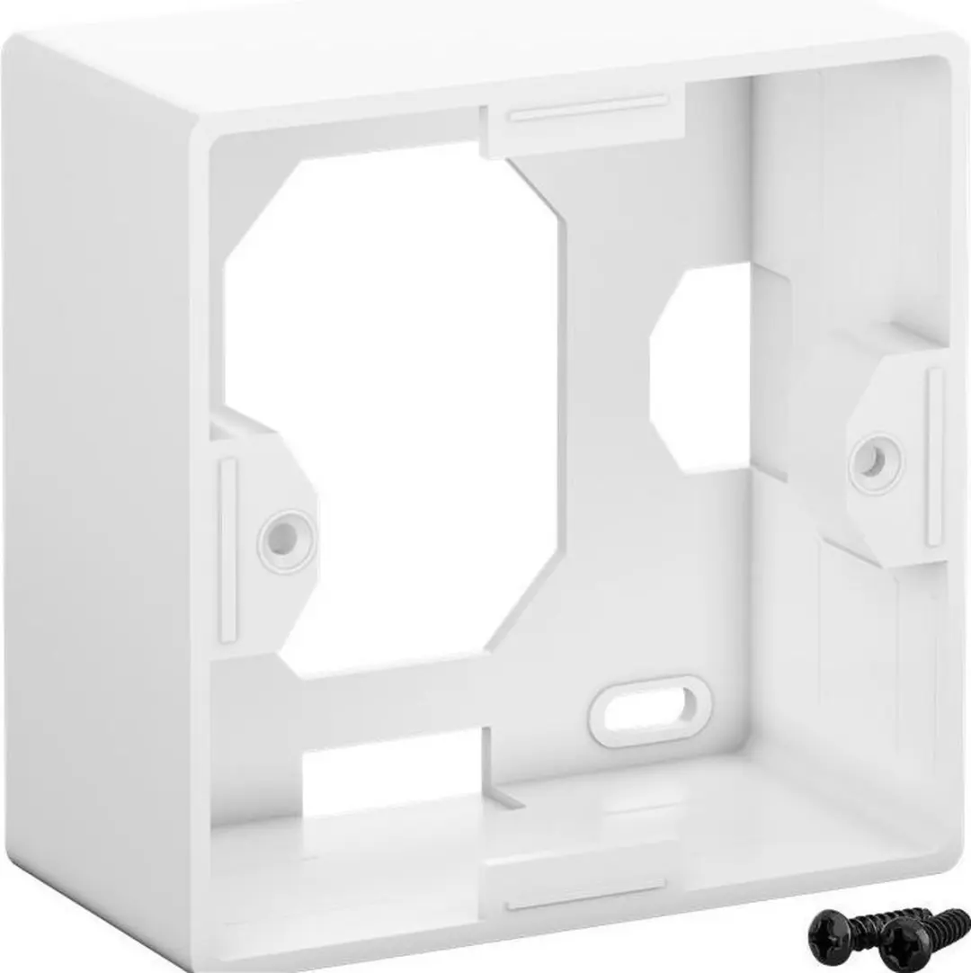 Goobay CAT6a Wandcontactdoos 2x RJ45 - Wit