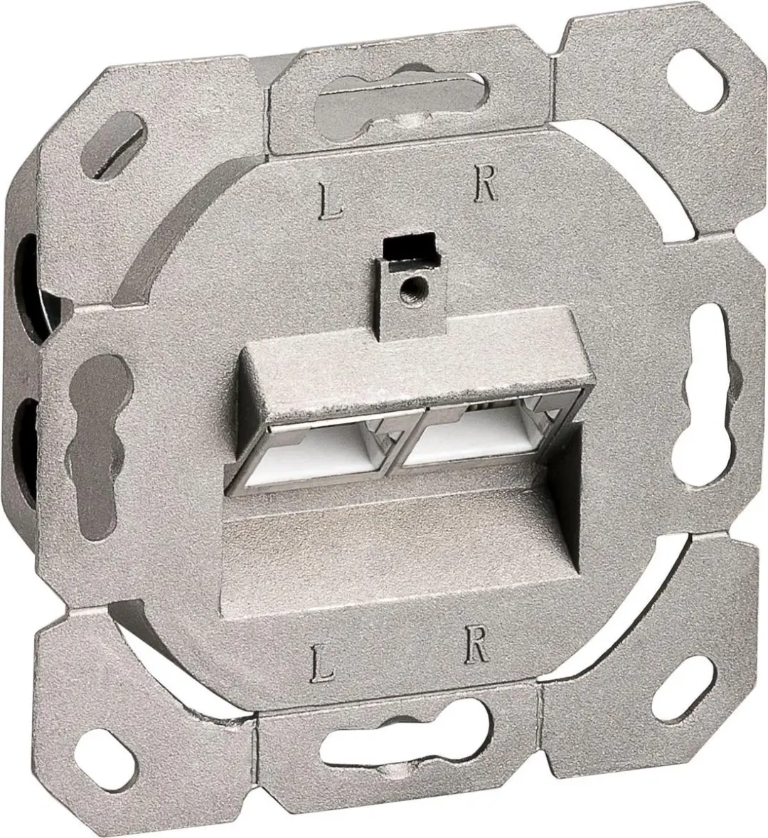 Goobay CAT6a Wandcontactdoos 2x RJ45 - Wit