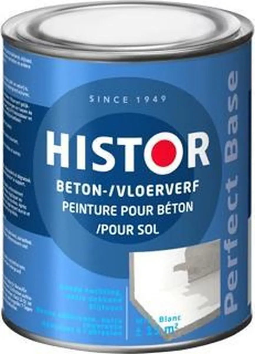 Histor Perfect Base Betonverf 0,75L - Wit