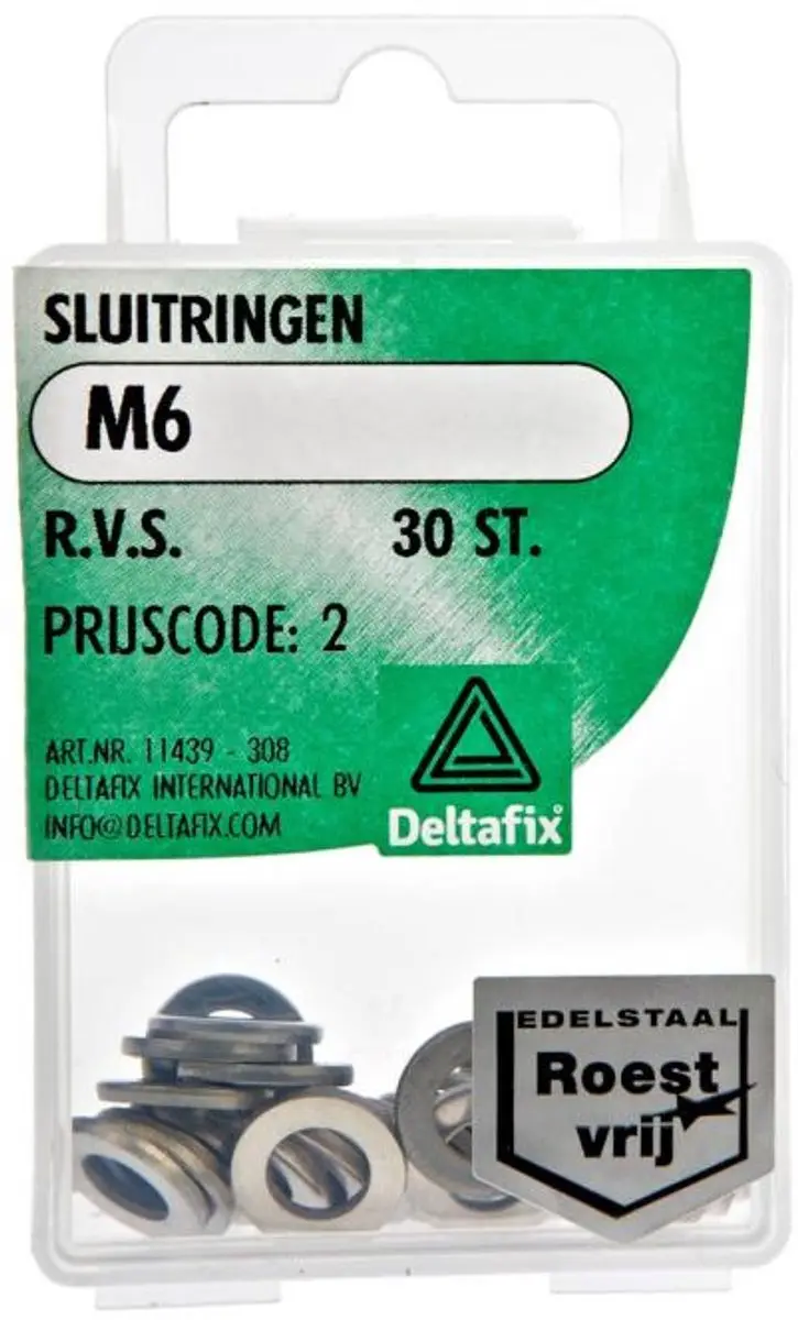 Deltafix Sluitringen M10x20 RVS