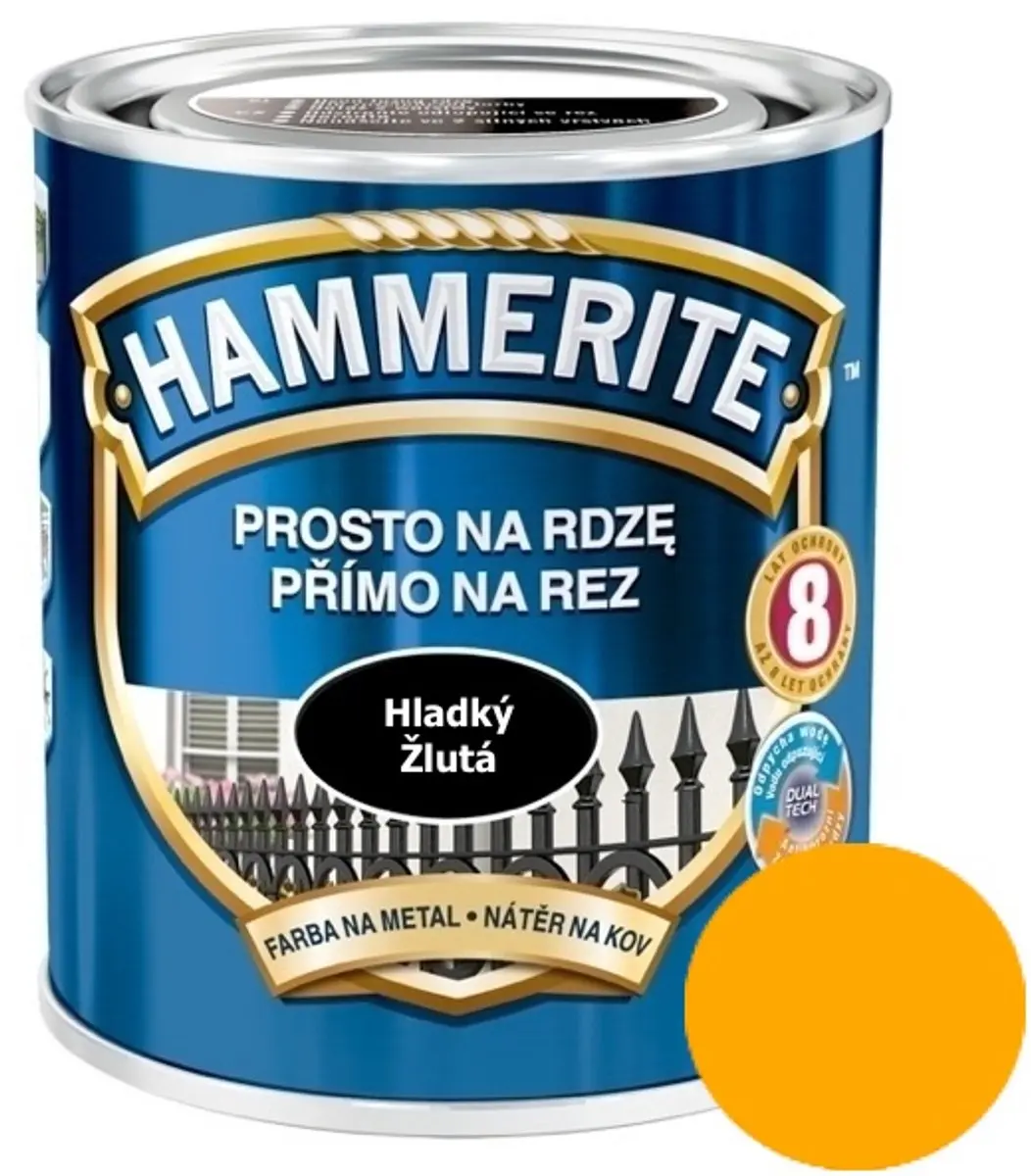 Hammerite Direct Roest Glad 0.25L - Blauw