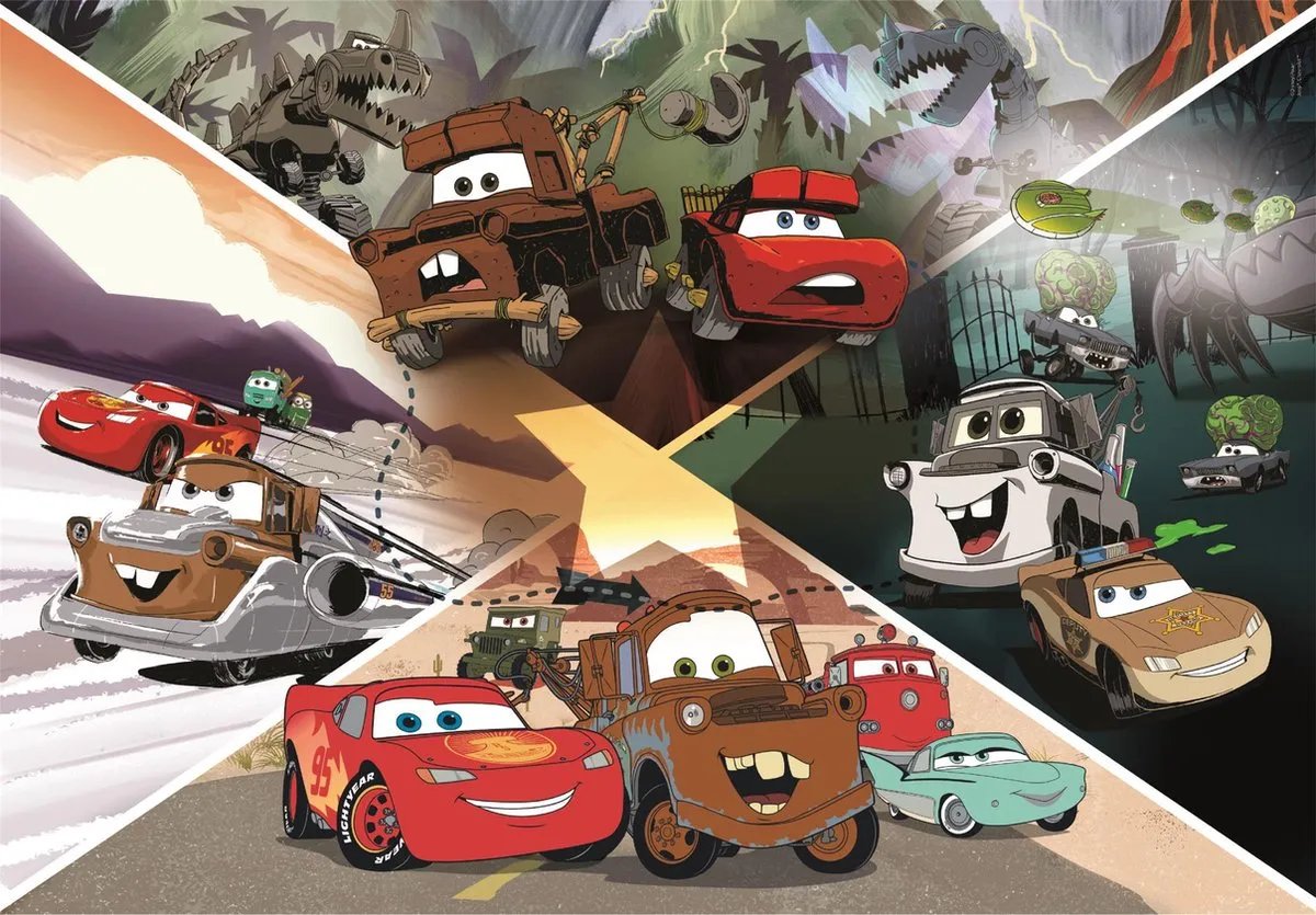 Clementoni Disney Cars On The Road Puzzel 140 Stukjes - Multicolor