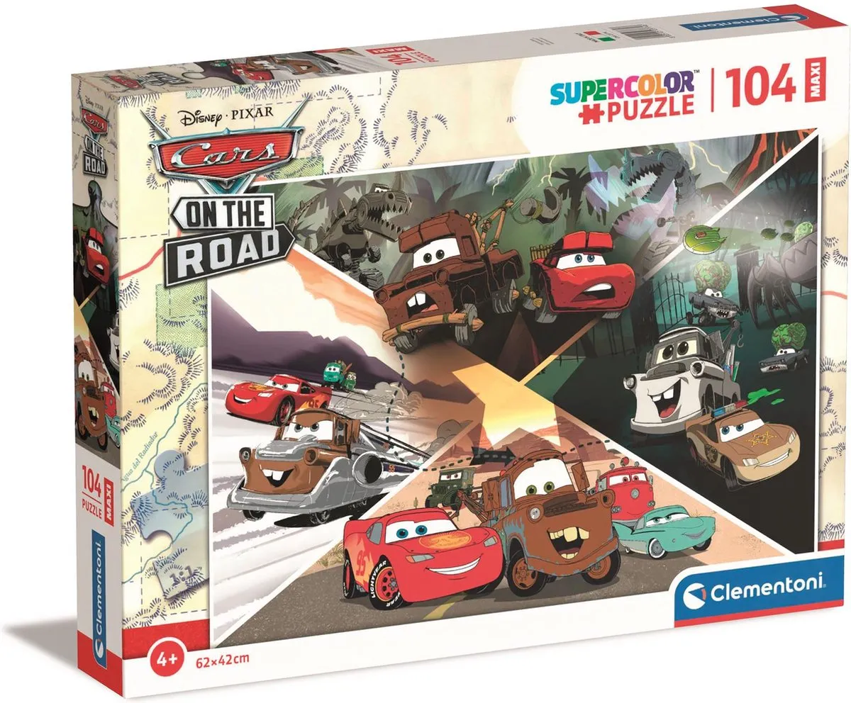 Clementoni Disney Cars On The Road Puzzel 140 Stukjes - Multicolor