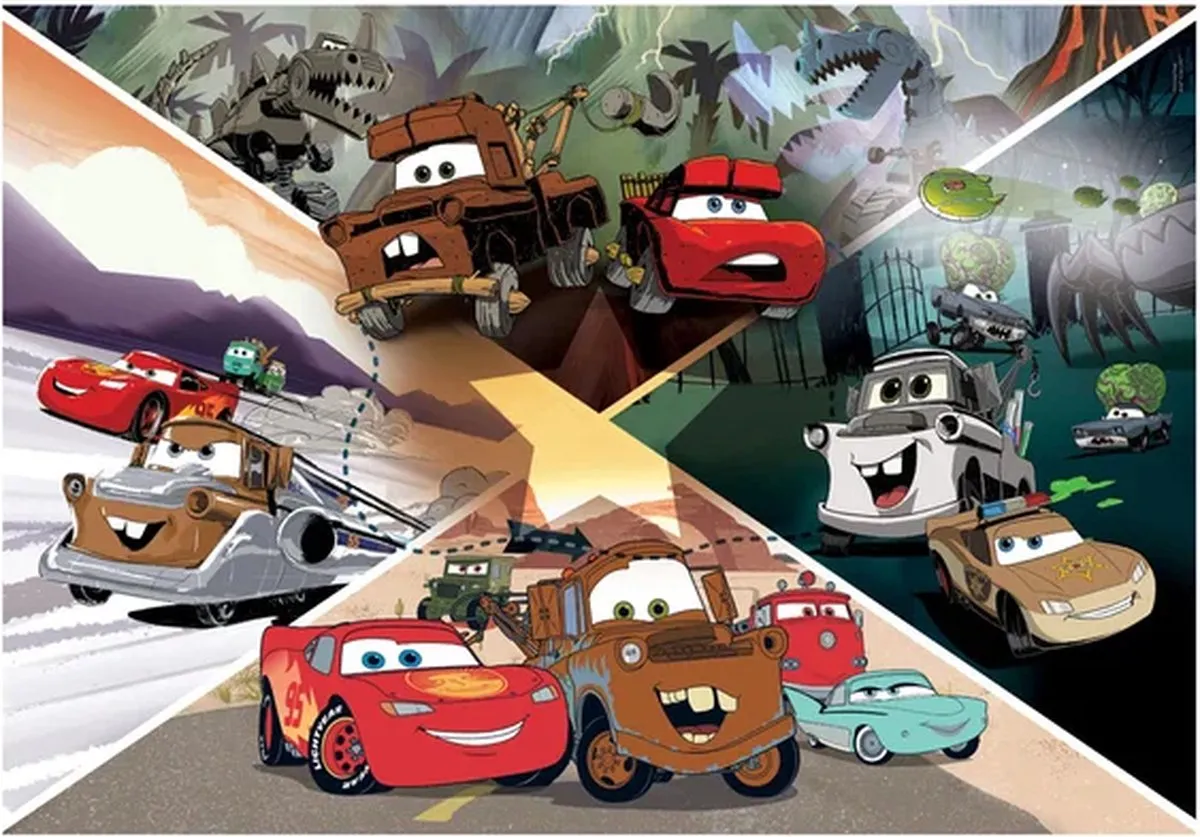 Clementoni Cars On The Road Puzzel 104 Stuks - afbeelding 6 van 6