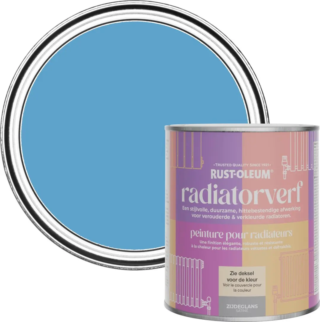Rust-Oleum Blauw Radiatorverf Zijdeglans 750ml