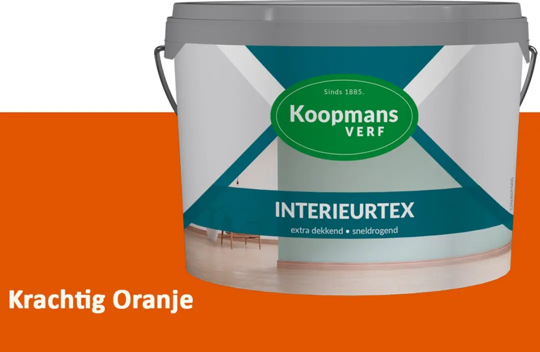 Koopmans Interieurtex Matte Muurverf - Krachtig Oranje 2,5L