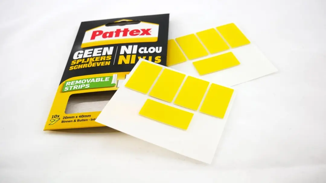 Pattex Plakstrips Verwijderbaar 10 Stuks - 2 kg - o.a. hout/metaal