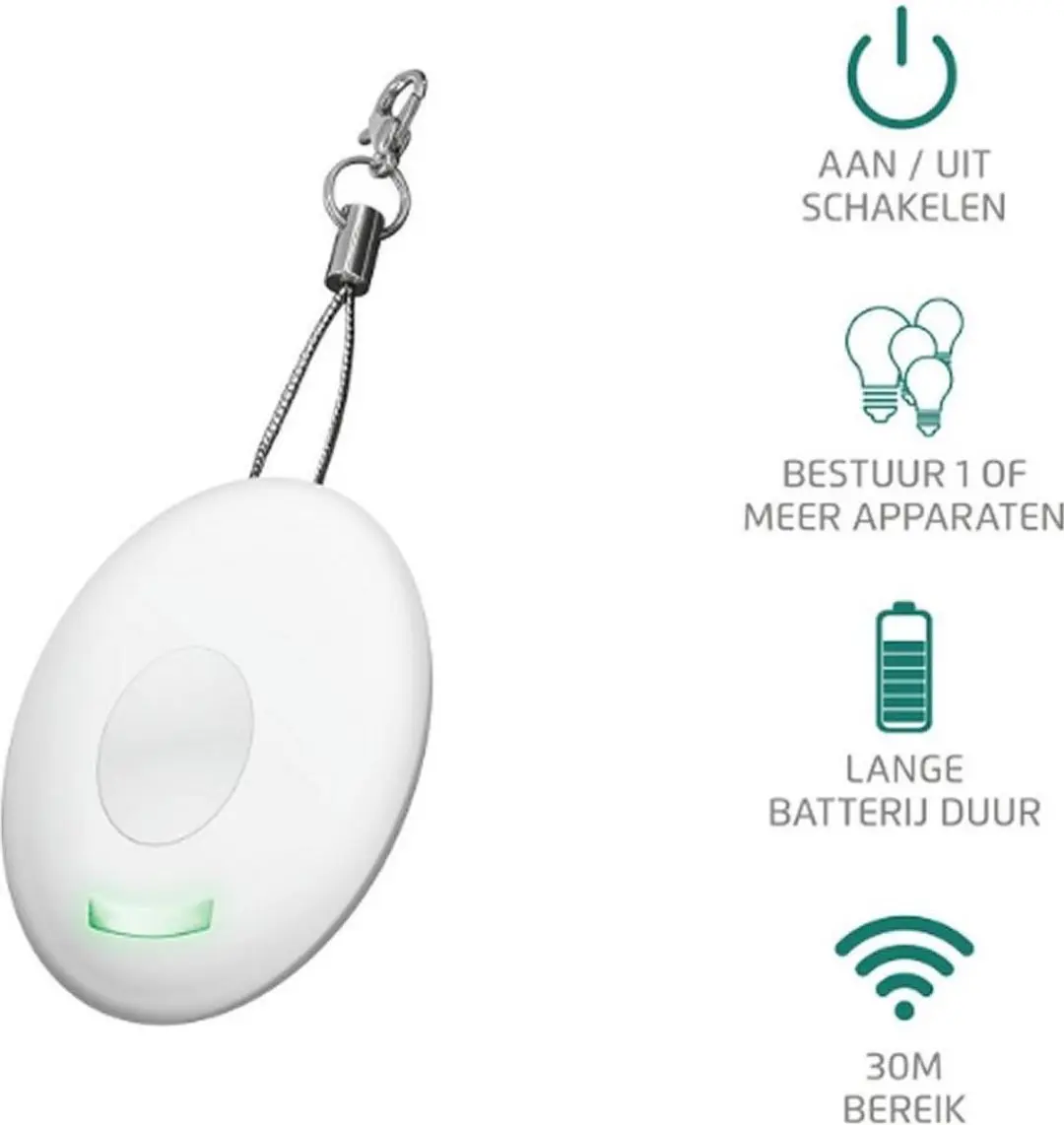 KlikAanKlikUit ACCT-510 Sleutelhanger Afstandsbediening - Wit
