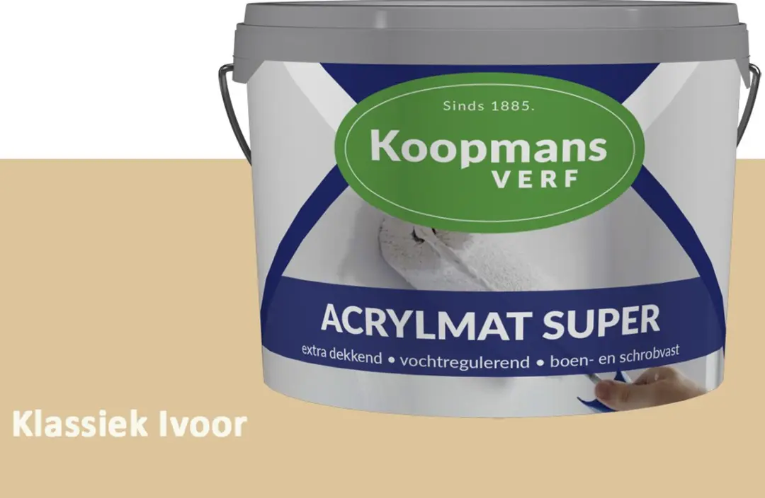 Koopmans Acrylmat Super Matte Muurverf 10L - Klassiek Ivoor