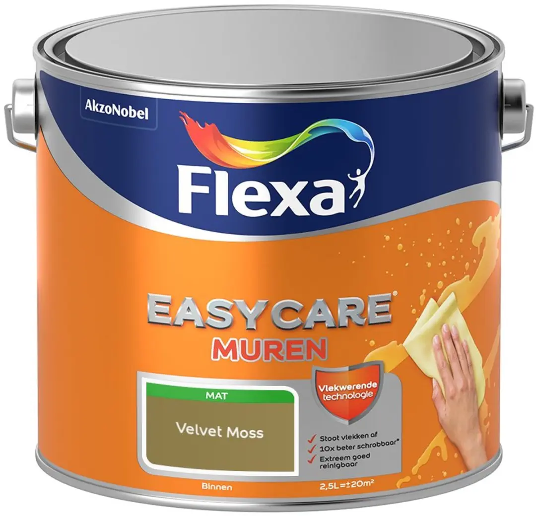 Flexa Easycare Muren Velvet Moss Mengverf 2,5L