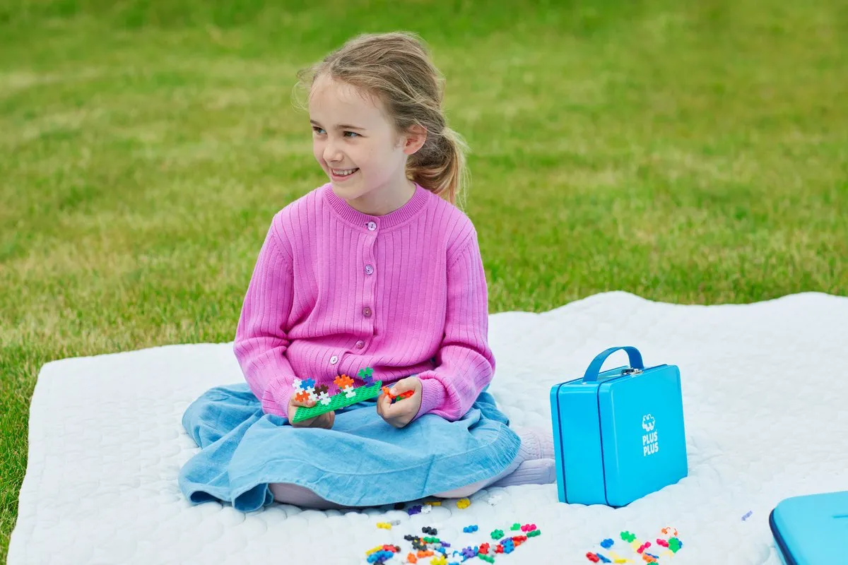 Plus-Plus Basic Reiskoffer 600 Delig Bouwset - Blauw