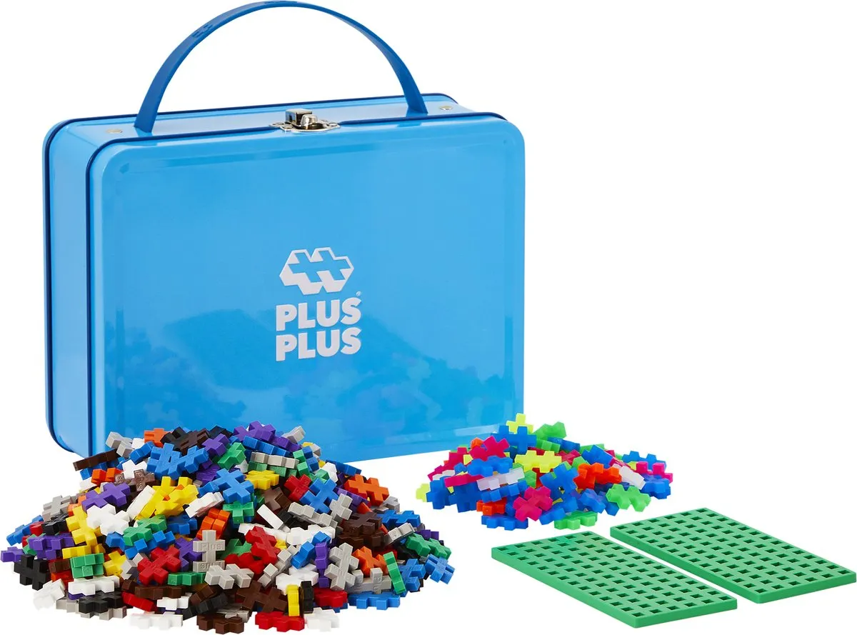Plus-Plus Basic Reiskoffer 600 Delig Bouwset - Blauw