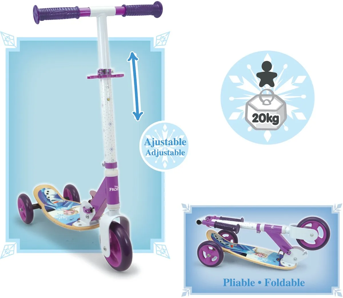 Smoby Frozen Houten Driewieler Scooter