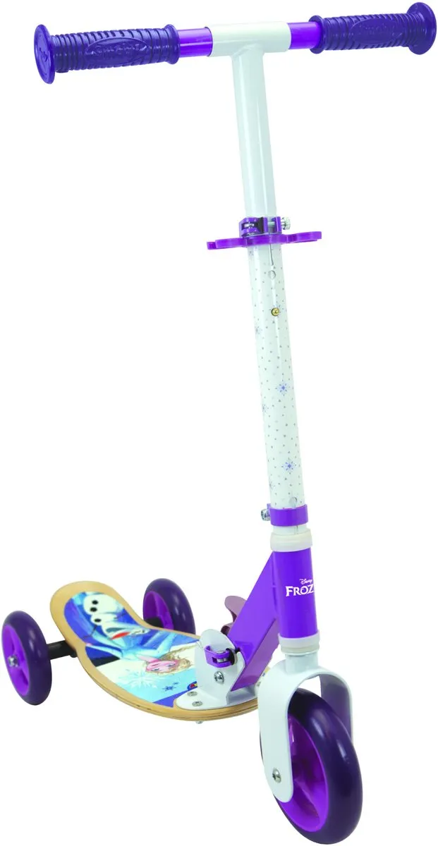Smoby Frozen Houten Driewieler Scooter - Paars/Wit - afbeelding 6 van 6