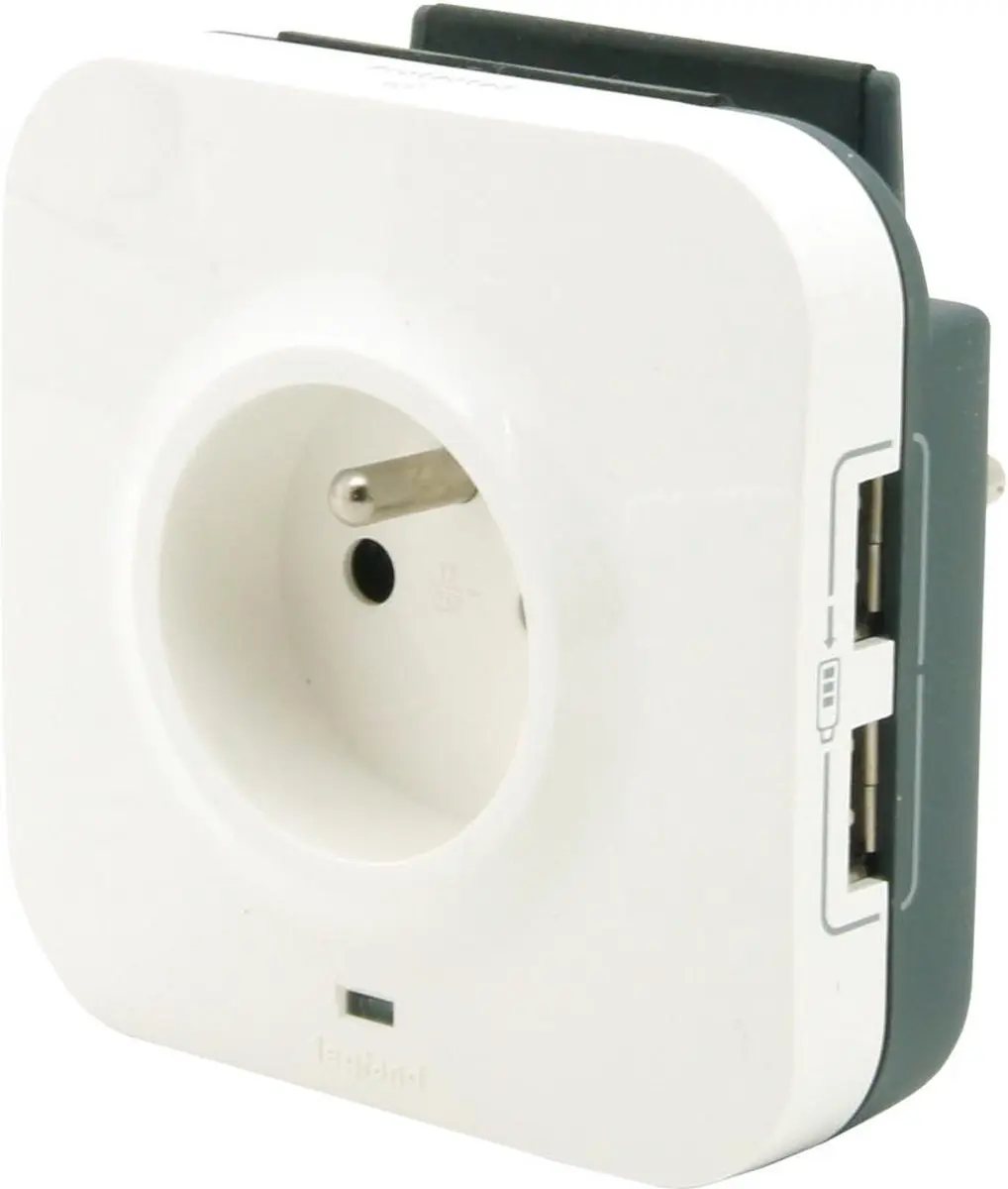 Legrand Doorvoer Stopcontact USB 2x USB - Wit - afbeelding 6 van 6