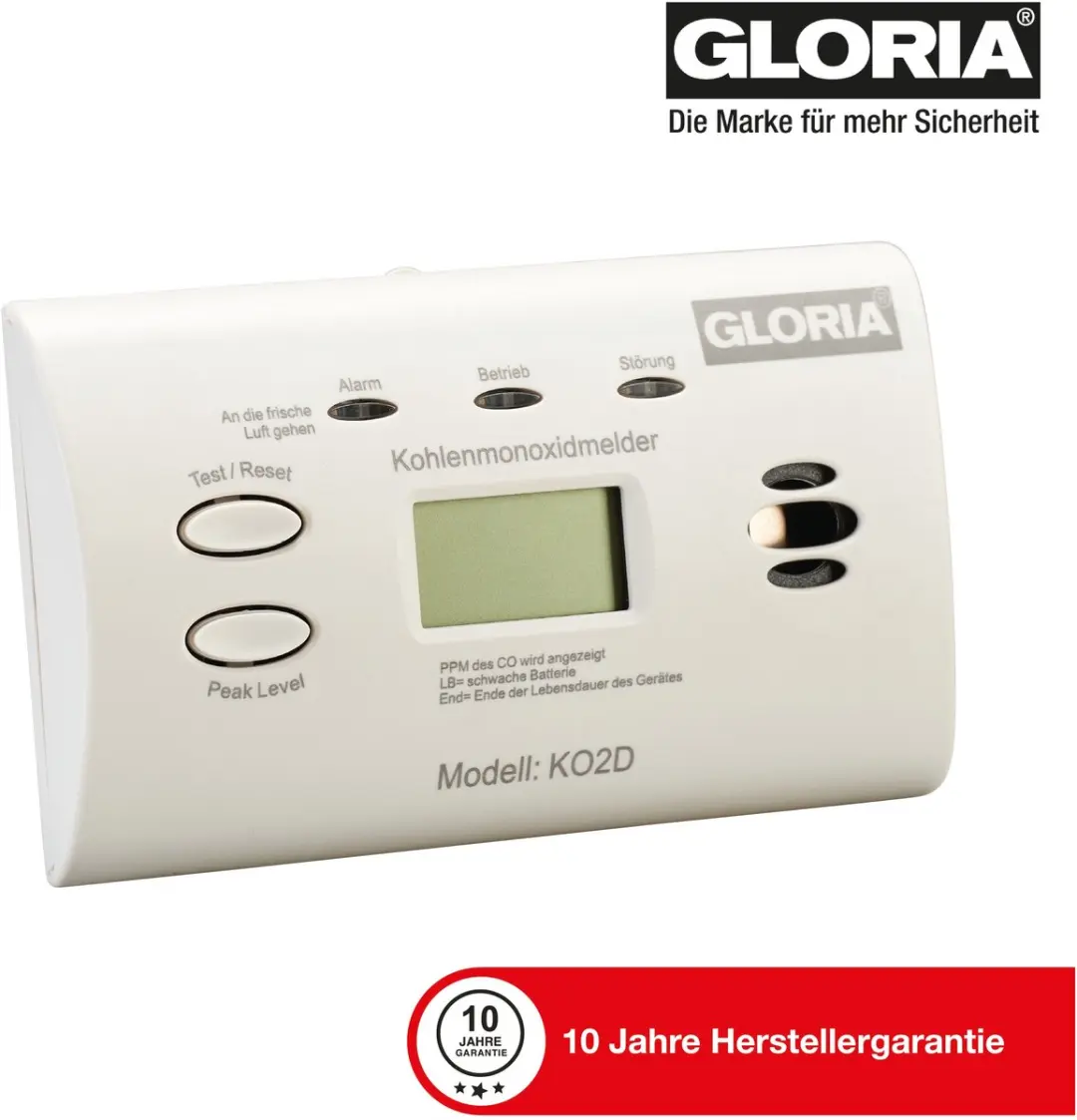Gloria KO2D Koolmonoxidemelder - 2x AA batterijen - afbeelding 6 van 6
