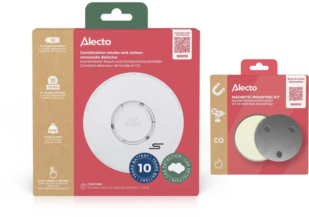 Alecto SDX10 Rook- en Koolmonoxidemelder - 10 Jaar Batterij - Wit - afbeelding 6 van 6