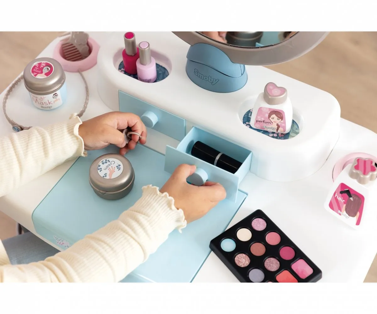 Smoby My Beauty Make-up Tafel Speelset - Blauw/Roz/Wit